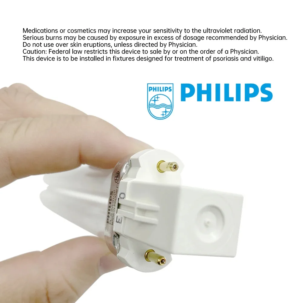 

Philips 311 NM Ultraviolet Lamp Tube UV Light Bulb UVB Phototherapy Lamp PL-S 9W/01/2P Narrow Band Medium Wave 311NM Suitable