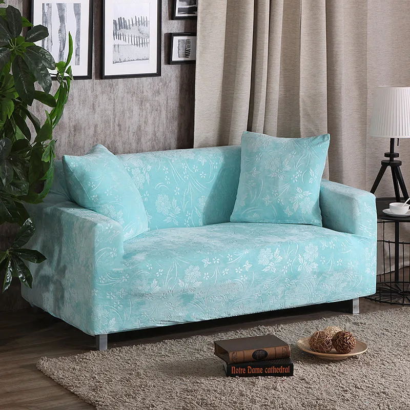 Soild Color Strench Slipcovers Floral Elastic Couch Cover Modern Simple Armchair Covers Sofa for Living Room 1/2/3/4 Seat | Дом и сад