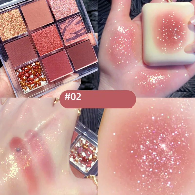 

9Color Eyeshadow Pallette Pearl Light Flashing Sheet Lasting Waterproof Nude Matte Cosmetics Maquillaje Makeup