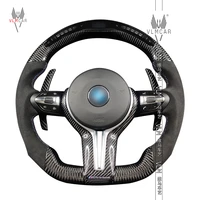 vlmcar private custom carbon fiber steering wheel for bmw 5 series m5 m6 car accessories led display flat bottom