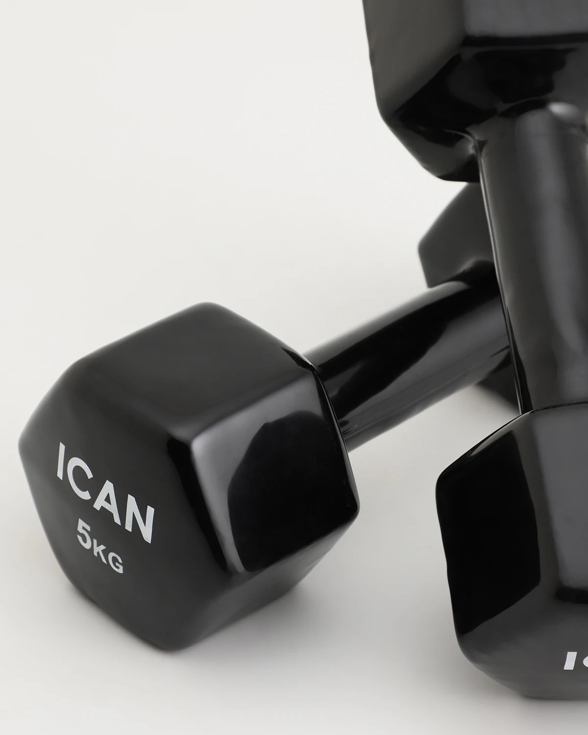 Гантели виниловые ICAN IDB-201 5кг. 2шт. черные | Спорт и развлечения