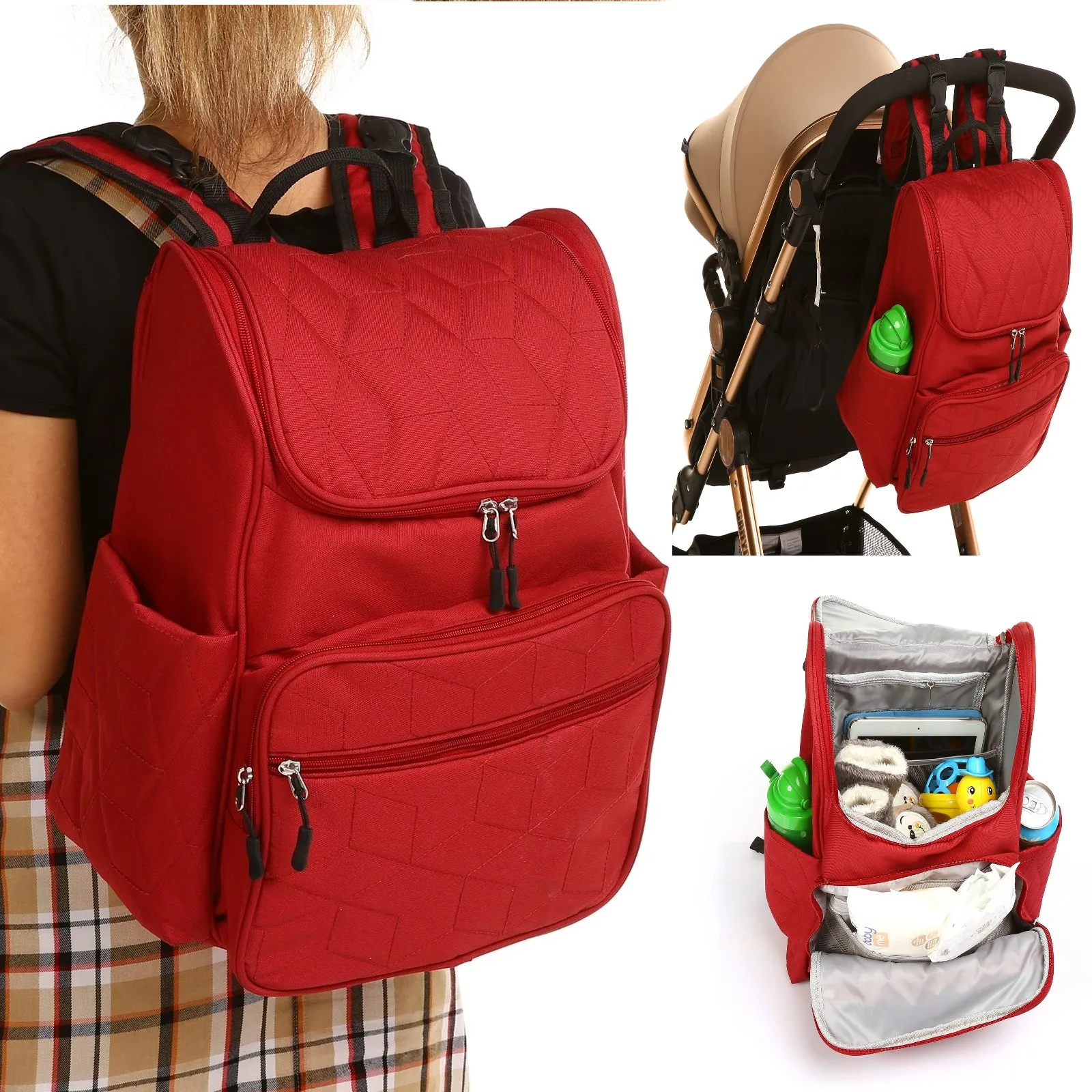 

Baby diaper bags Multifunctional bag Backpack baby bag backpack Storage Large size for Mommy new born baby items baby mom Waterproof Large volume plate carrier Travel Fashion Mummy baby accessories baby products