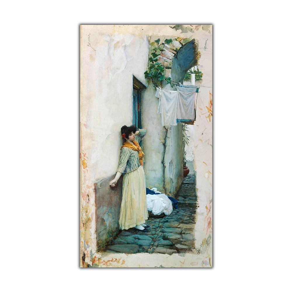 

Holover Canvas Oil Painting Aesthetic Home Decoration William Waterhouse"Resting.1885"Romanticism Mythology Artwork Wall Art