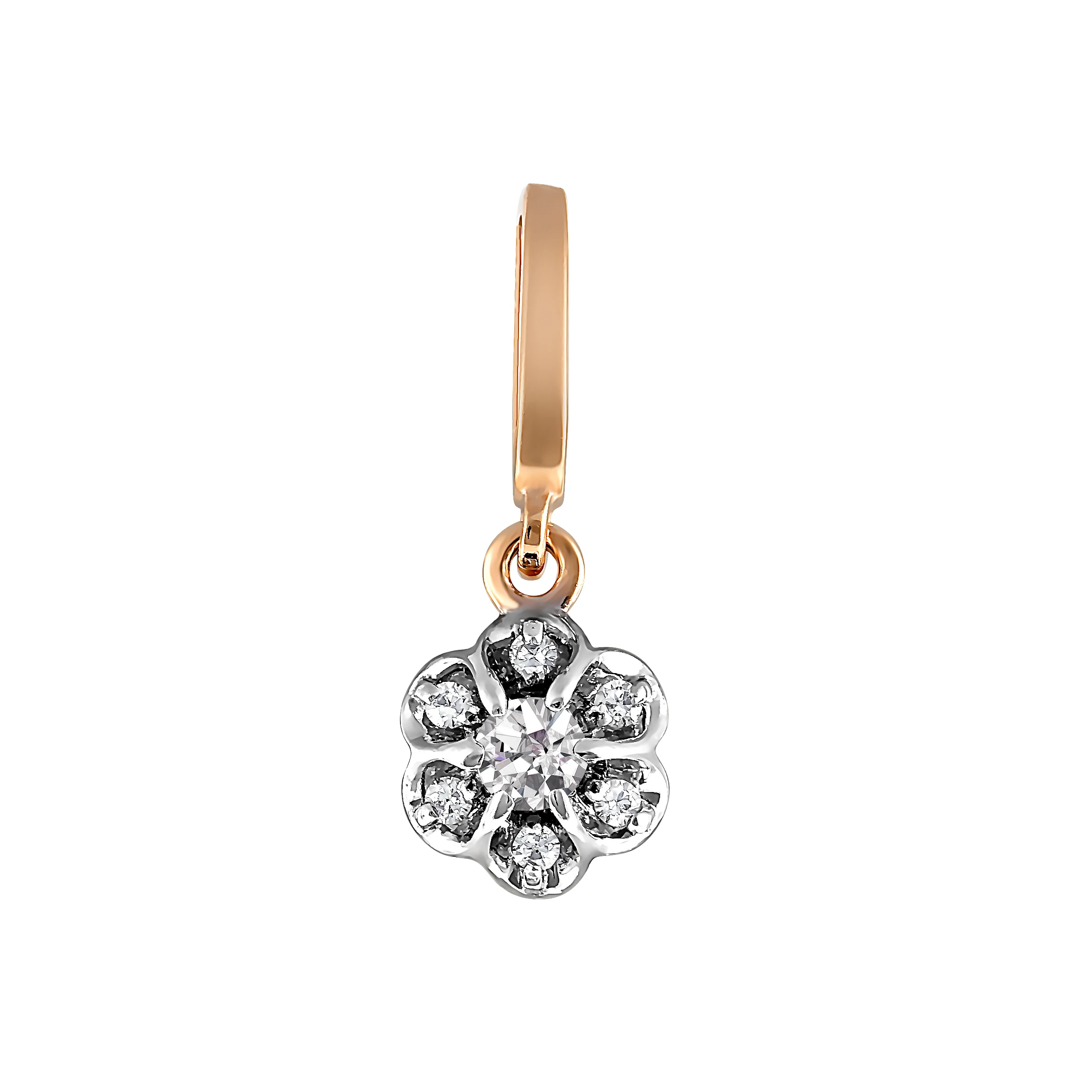 Подвеска &quotЦветочек&quot SamoroDki Jewelry с натуральным агатом кор. рубином гт сапфиром