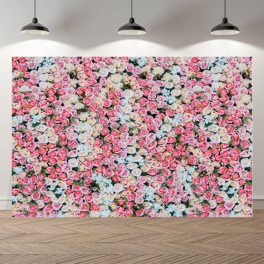 NeoBack виниловые розовые фоны для фотосъемки с изображением цветочной стены