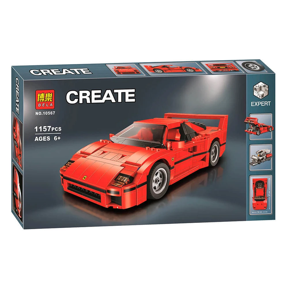 Конструктор Техник Ferrari F40 Technic #10567 1157 деталей |