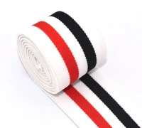 1 5 inch elastic oak colorful striped elastic webbing elastic waistband elastic 38mm strap webbing by the yard redwitheblack