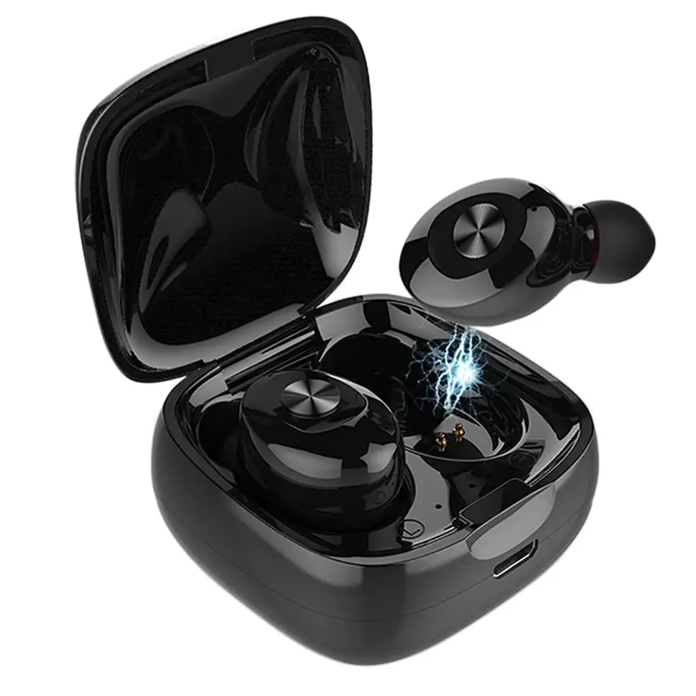 Черные XG-12 TWS 5 0 Bluetooth беспроводные наушники спортивные 3D стерео с двойным