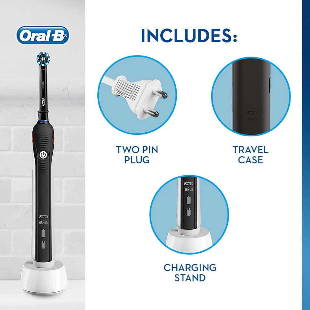 Электрическая зубная щетка Oral B Pro 2 2500 режима чистки умный таймер датчик давления