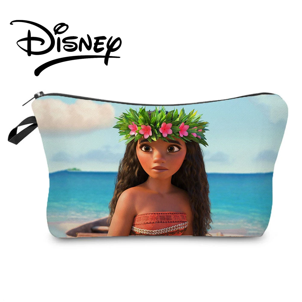 Disney Moana Handbags Cartoon Girl Women Shoulder Bag Eco Reusable Shopping Bag High Capacity Travel Beach Bag Blue Casual Tote
