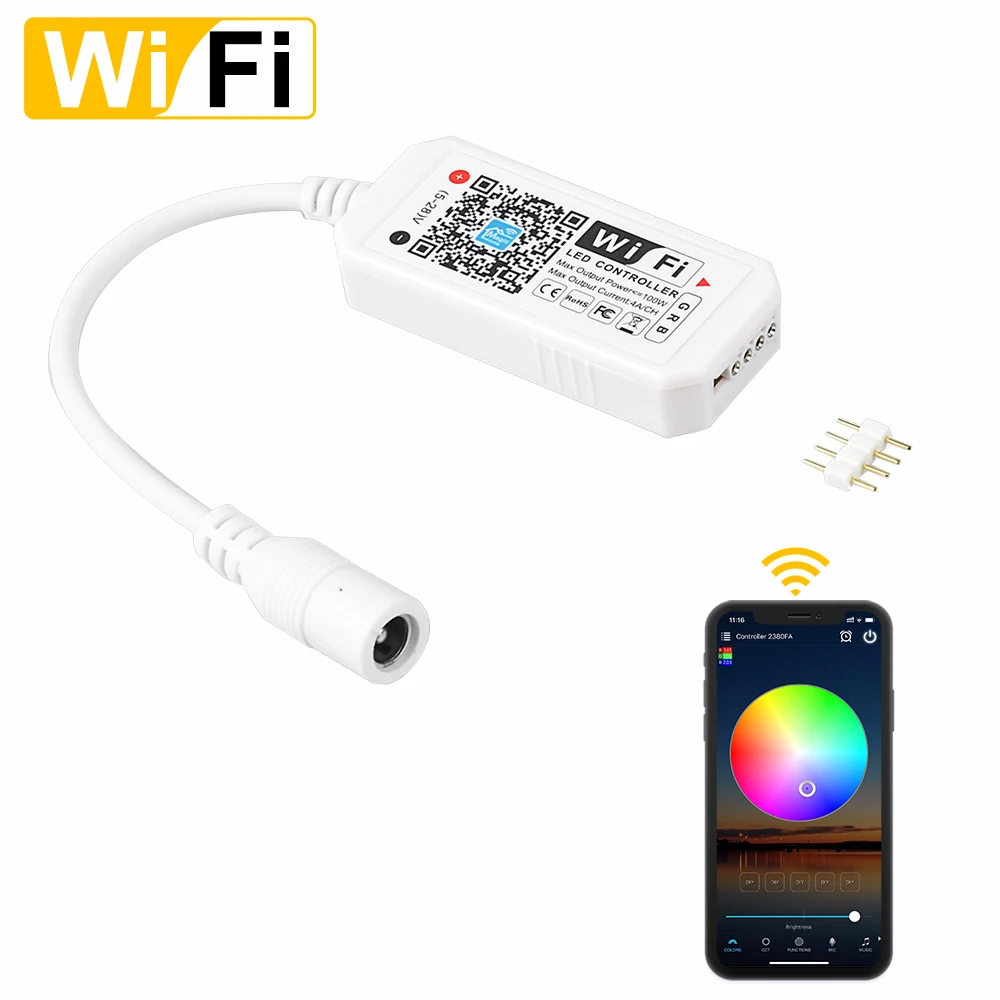 

Magichome WiFi App mini WIFI RGB LED Controller for RGB LED Strip