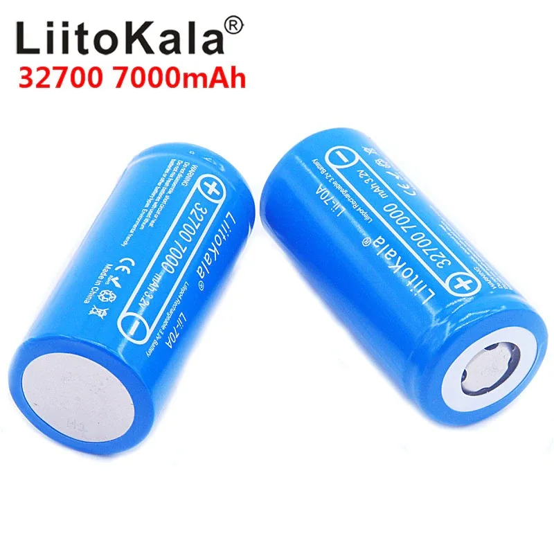Аккумуляторная батарея LiitoKala 32700 Подзаряжаемые батареи Lii 70A 7000mAh lifepo4 Комплект из 2