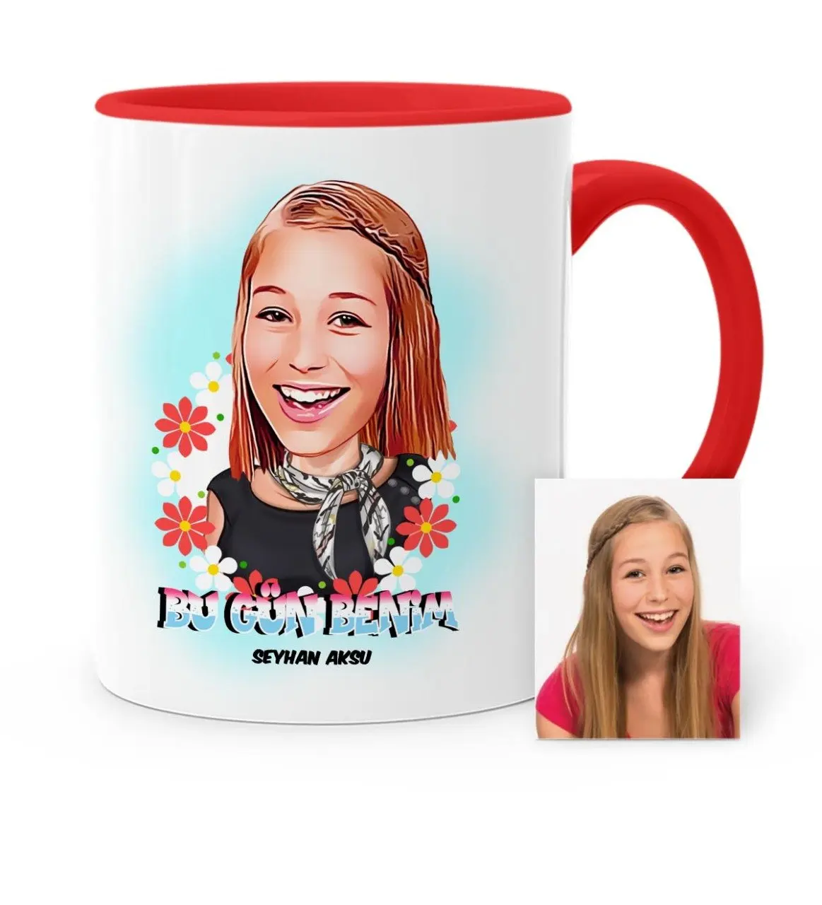 

Personalized Custom Women Day Theme Cartoon Red Mug Cup-7