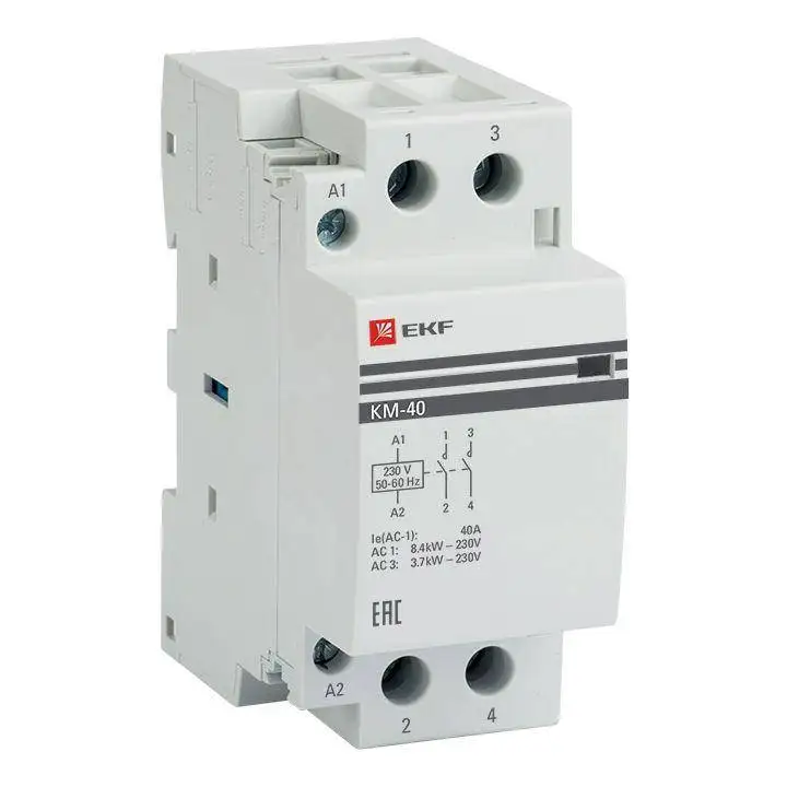 Контактор модульный КМ 40А 2NО (2 мод.) EKF km-2-40-20 | Контакторы