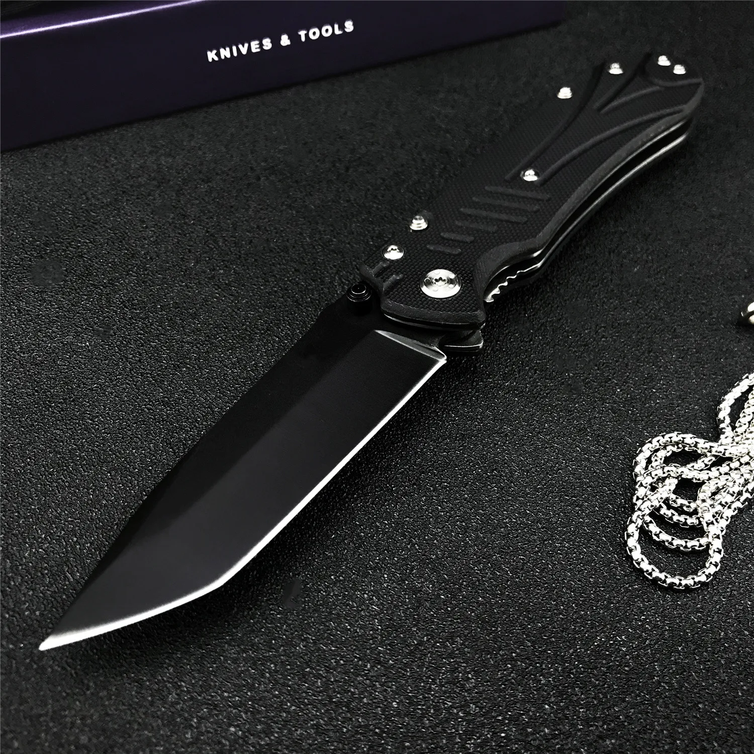 

REGER K10 FOLDING KNIFEl, Practical Wilderness Survival EDC Knifes&Tools, Camping Hunting Knife with Bottle Opener Rope Cutter