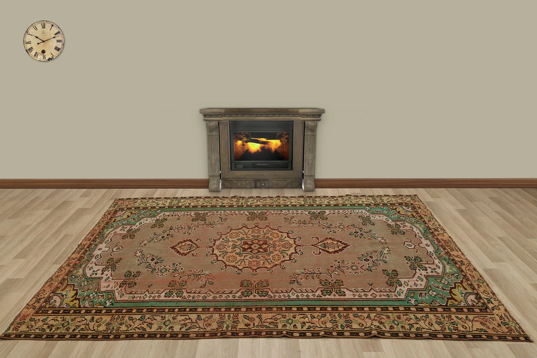 

Hand Woven Tumbled Carpet (7283)191x267