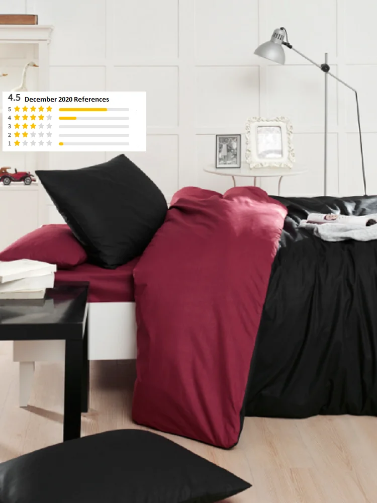 

Комплект постельного белья из 100% хлопка, 3 предмета, X см, пододеяльник, простыня, чехол, стильный мягкий