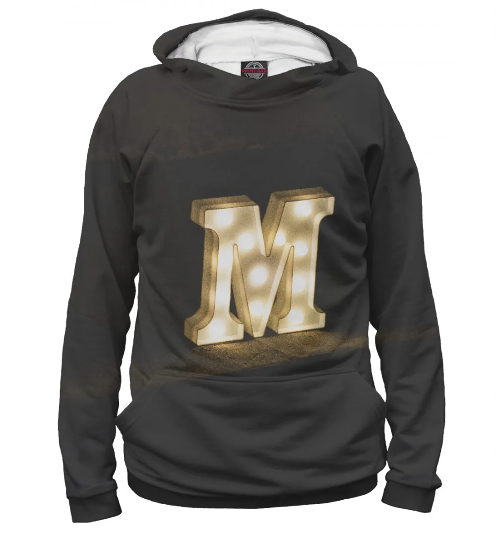 Женское худи Буква М|Женские толстовки и свитшоты| |