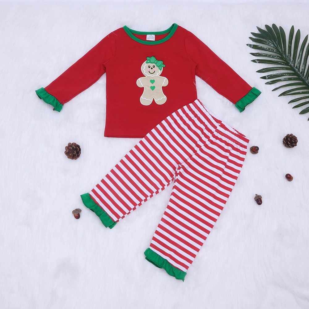 

2022 Autumn Baby Boy Clothes Set Winter Christmas Long Sleeves High Quality Kids Sport Pants Stripe Snowman Suit For 1-7T Boys