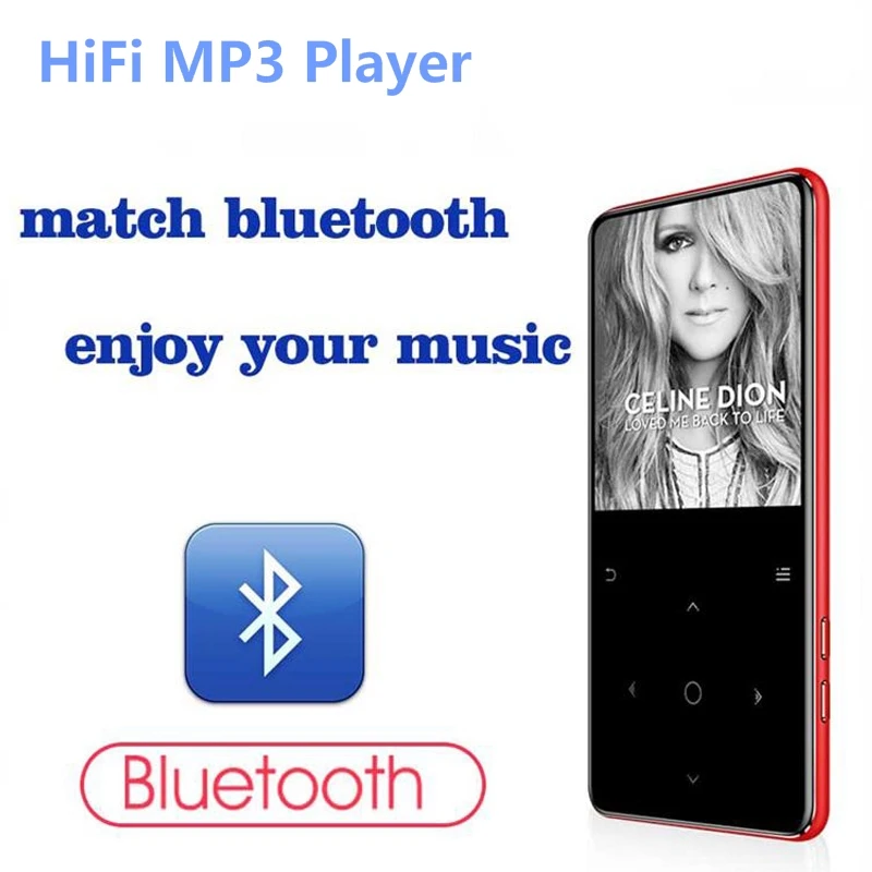 

HiFi Bluetooth touch MP4 music player Slim walkman Bulit-in 16GB and Speaker with FM radio and Recording suit for Outdoor sports