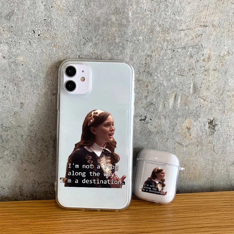 Красота прозрачные милые Сплетница прозрачный силиконовый чехол для гарнитура