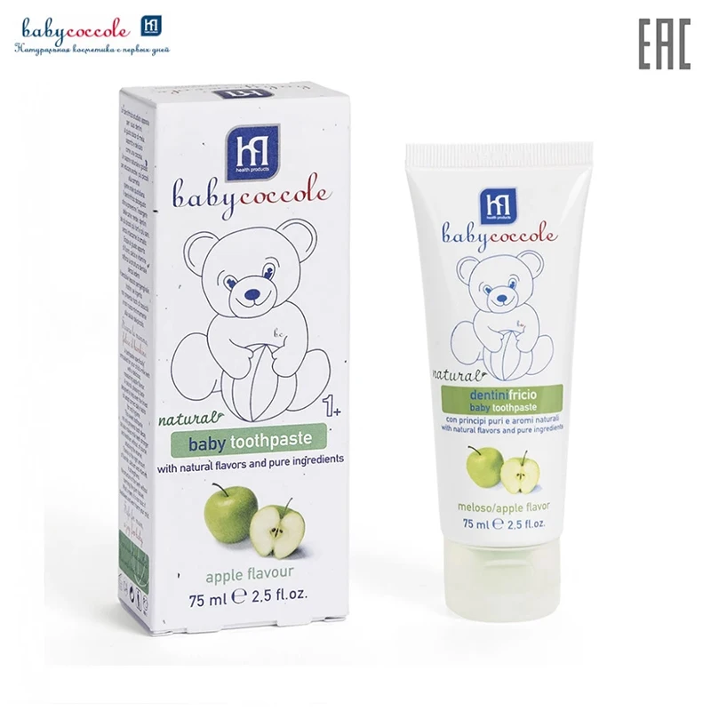 Зубная паста Babycoccole яблоко 75мл