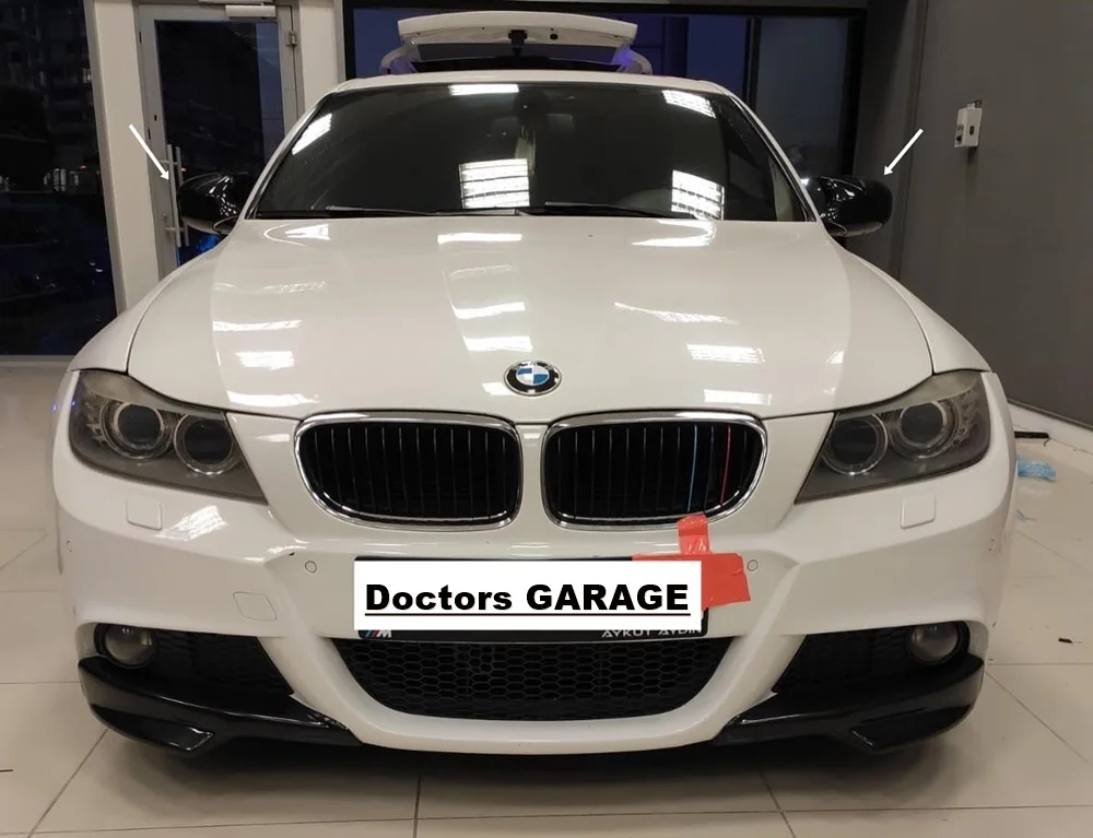 Чехол для зеркала летучая мышь BMW 3 серии E90 2008 2009 2010 2011 глянцевые черные крылья