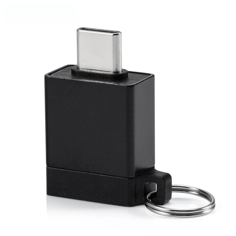 

2 шт., адаптер типа Otg-c адаптер, ремешок, брелок C, вращающийся, USB3.0, Женский адаптер с логотипом на заказ