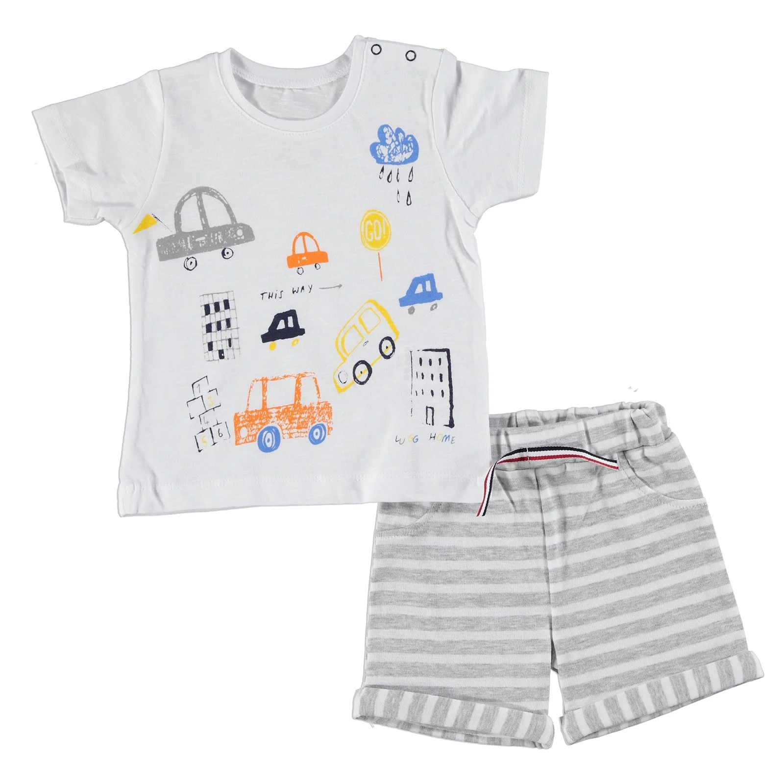 Ebebek Luggi/комплект с футболкой и шортами для маленьких мальчиков| |