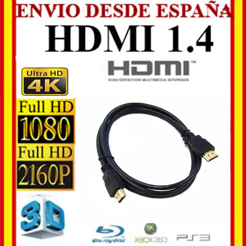 Кабель HDMI V 1 4 Xbox 360 3D TV 5 м PS4 Для ванной плазменный HD V1.4 1.4b Full PC 4K 1080P 2060P|Кабели HDMI| |