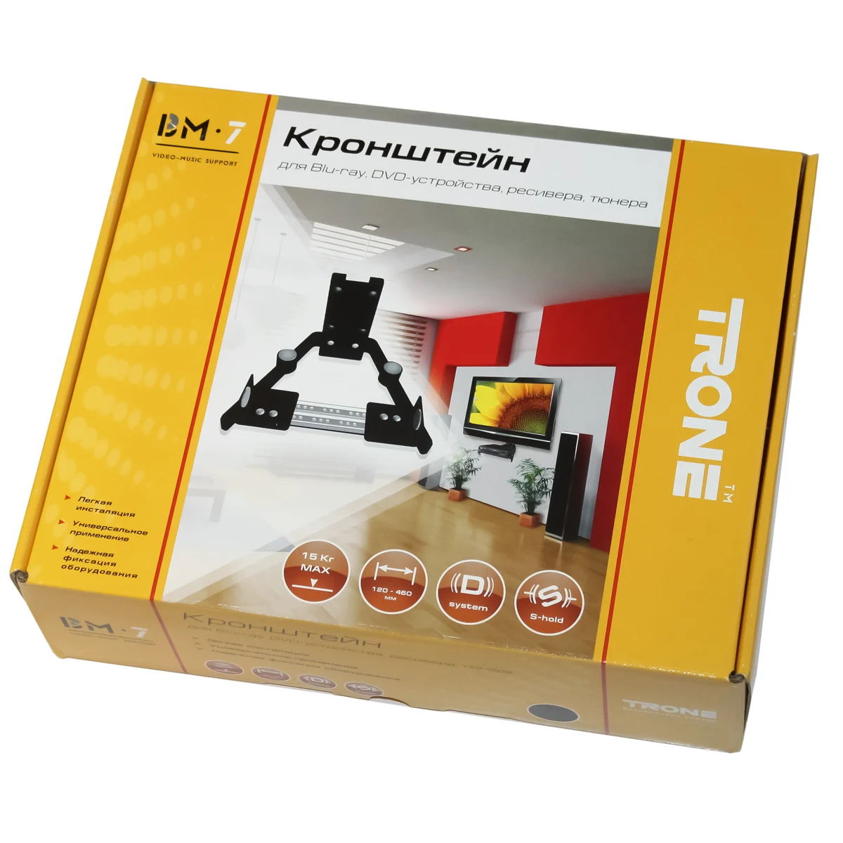 Кронштейн держатель на стену раздвижной для проигрывателя тюнера ресивера