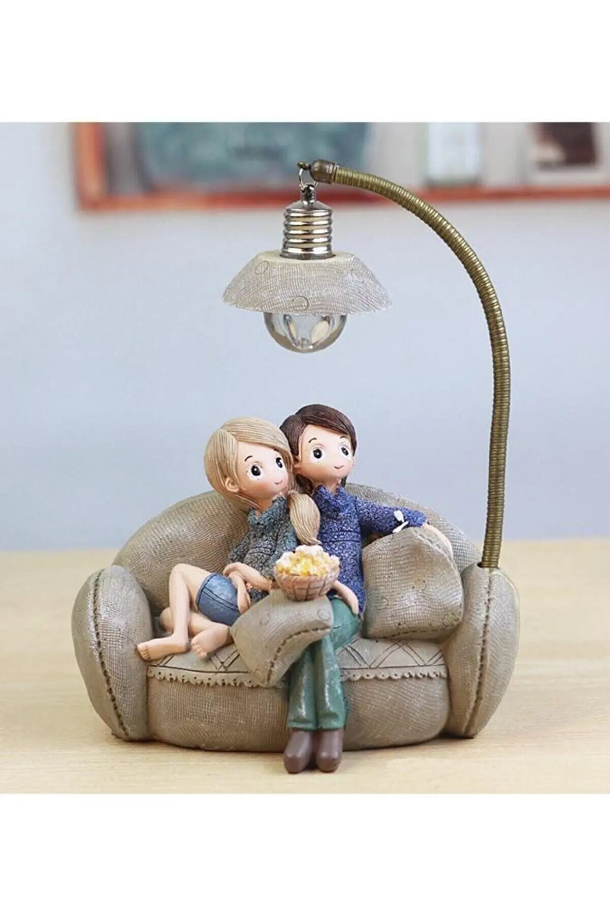 

Sweet Lovers Sitting On The Sofa Gift For Valentines Illuminated Trinket