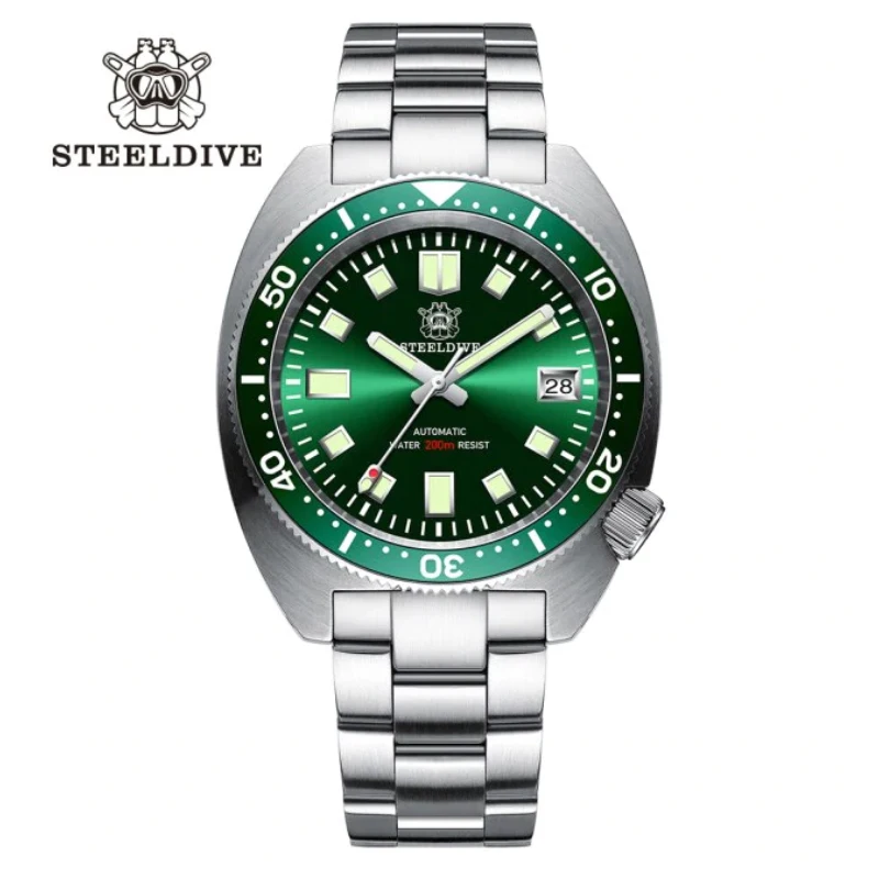 

Steeldive SD1977 Abalone Diver Watch NH35 Dial Automatic Mechanical Date Sapphire Creamic Bezel Stainless Steel Bracelet 20Bar