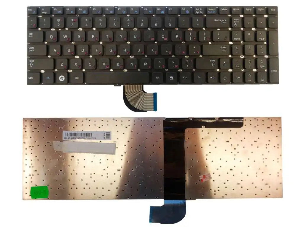 Клавиатура Samsung RF510 RC530 QX530 (черная) без рамки |