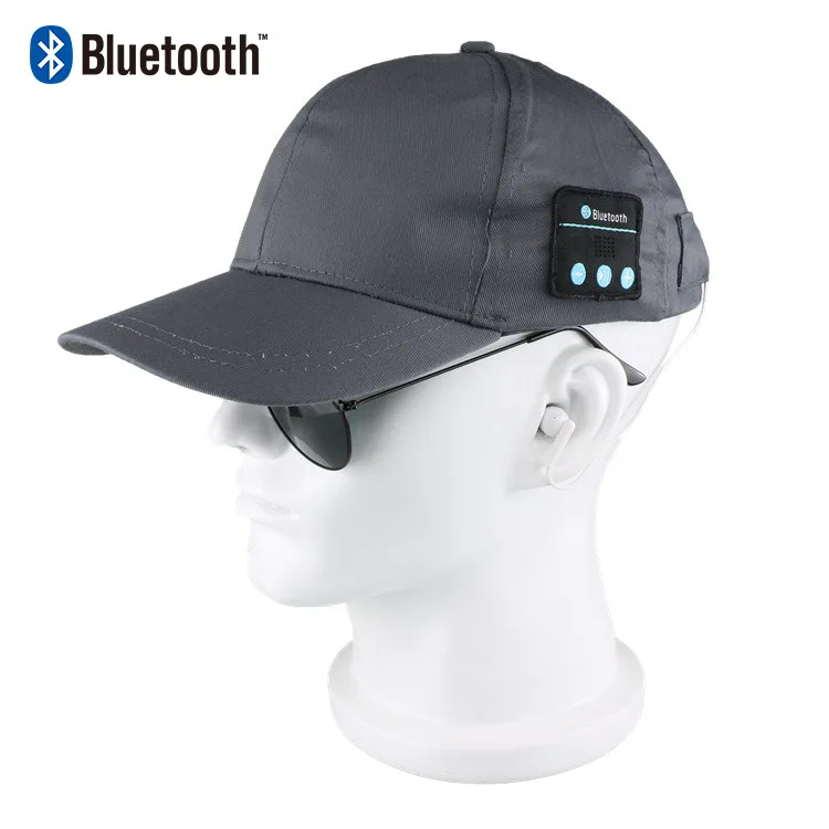 Bluetooth cap 2 Bluetooth Крышка, HD стерео Bluetooth 4,2 Беспроводная шапка с bluetooth-наушниками Беспроводная бейсболка музыкальная Кепка Встроенный микрофон - Цвет: Bluetooth cap 2