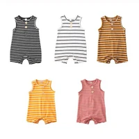 newborn baby boy girl summer romper 2019 newest infant baby boy girl striped clothes sleeveless romper summer coming home outfit