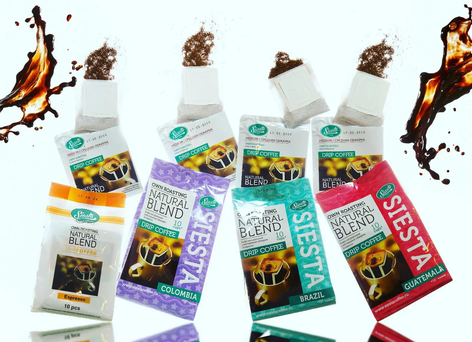 Natural ground drip coffee