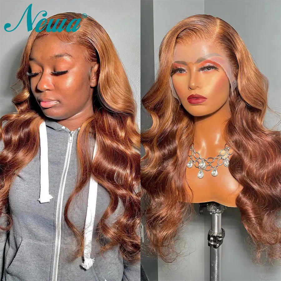 

Newa Hair Body Wave Ginger Lace Front Wig Human Hair Pre Plucked Wigs For Women 13x6 HD Lace Frontal Wig 4X4 Lace Closure Wig