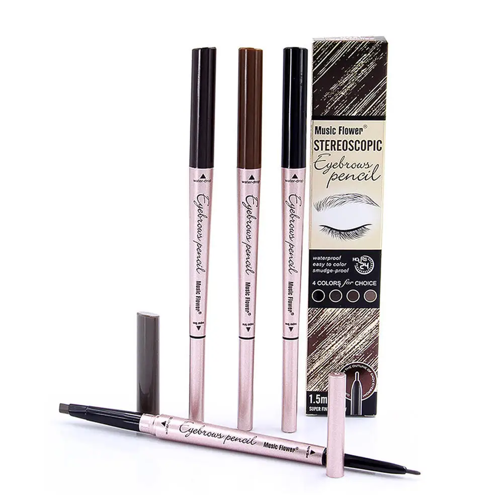 

Ultra-Fine Double-Headed Eyebrow Pencil Pull Line Dual-Use Long Lasting Waterproof Coffee Color Eye Brow Makeup 4 Colors