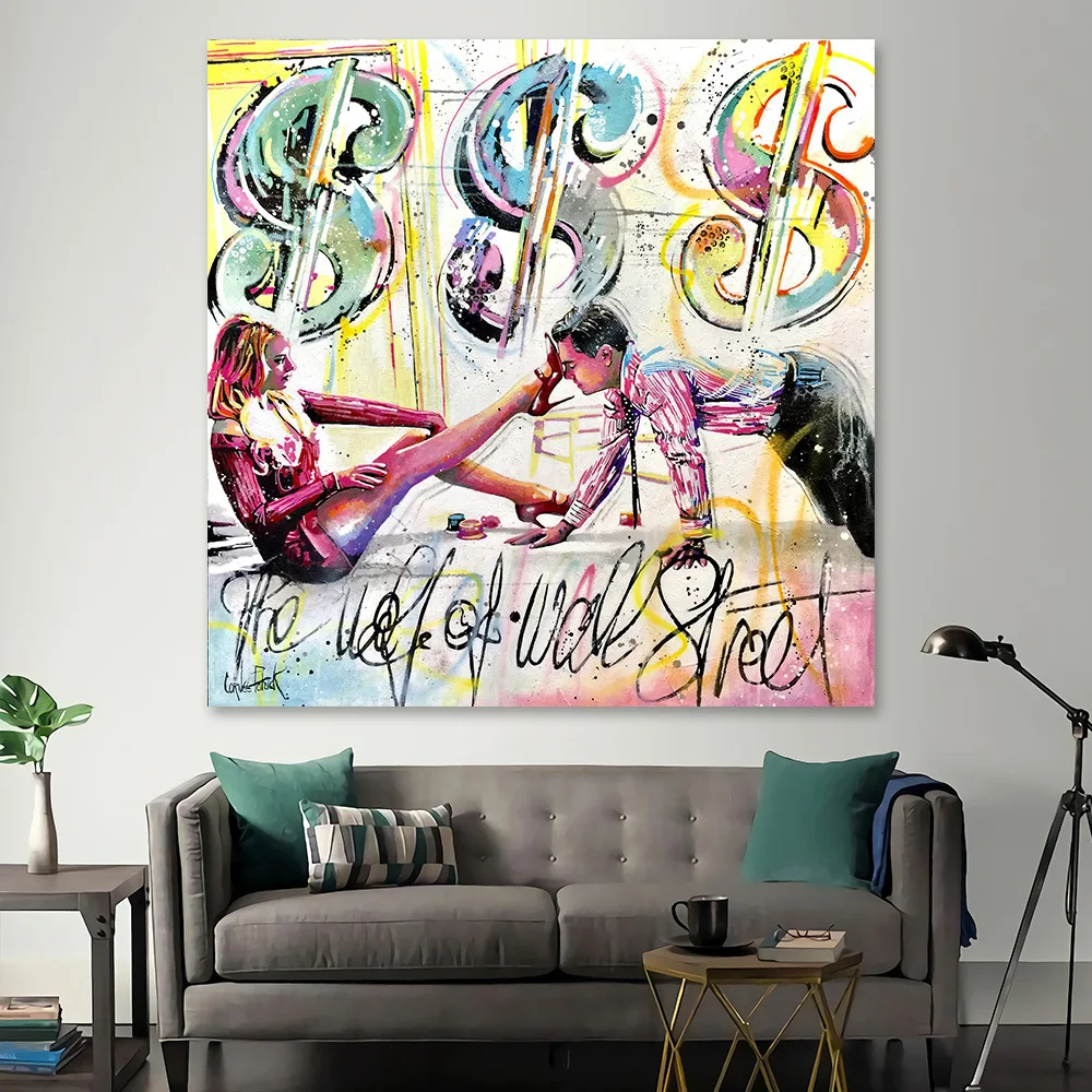 

Modern Graffiti Art The Wolf of Wall Street Painting On Canvas Poster Wall Art Print Picture for Living Home Decor Gift Cuadros