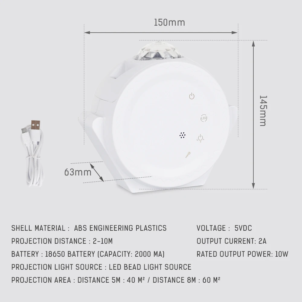 

3-in-one Projector Lamp Surrounding The Stars DC5V 10W Multifunction Music RGB USB Rechargeable Kids Baby Holiday Christmas Gift