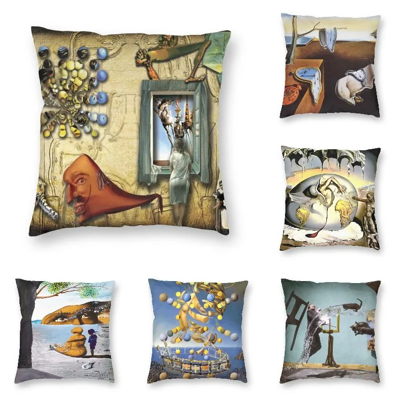 Чехол для дивана с коллажем Сальвадора Дали наволочка из полиэстера