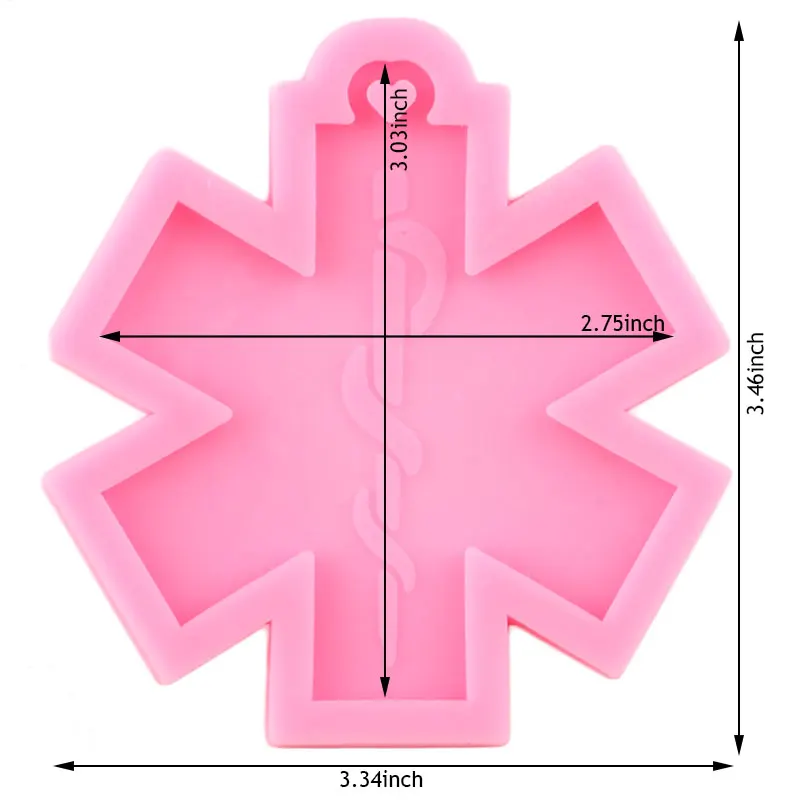 Блестящая аптечка жизни звезда медицинский логотип плесень силиконовые формы DIY