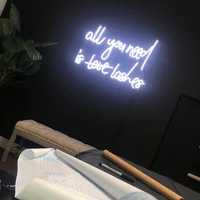 all you need is lashes neon sign led beauty salon sign light wall decor custom neon sign bedroom decor gift