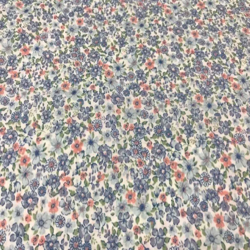 Ткань LIBERTY fabric ткань с голубыми цветами Батиста детские ткани для рукоделия