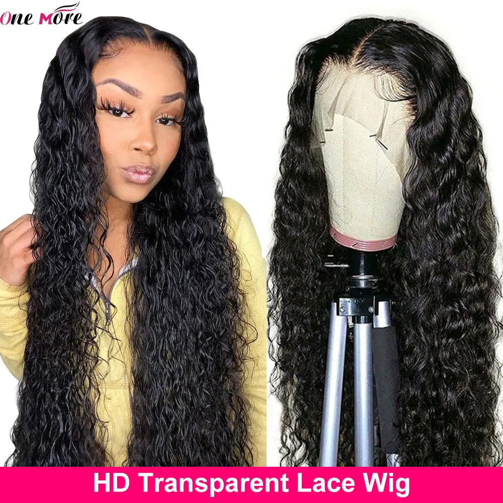 HD Lace Frontal Wig Water Wave Lace Front Wig 13x6 Transparent Lace Wigs Pre Plucked Lace Front Human Hair Wigs 4x4 Closure Wig