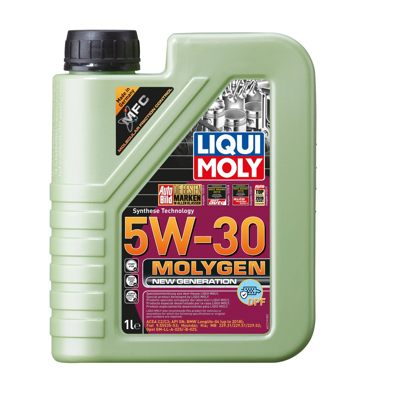 Масло моторное 5W 30 MOLYGEN NEW GENERATION DPF 1 л ЛИКВИ МОЛИ LIQUI MOLY 21224|Моторное масло| |