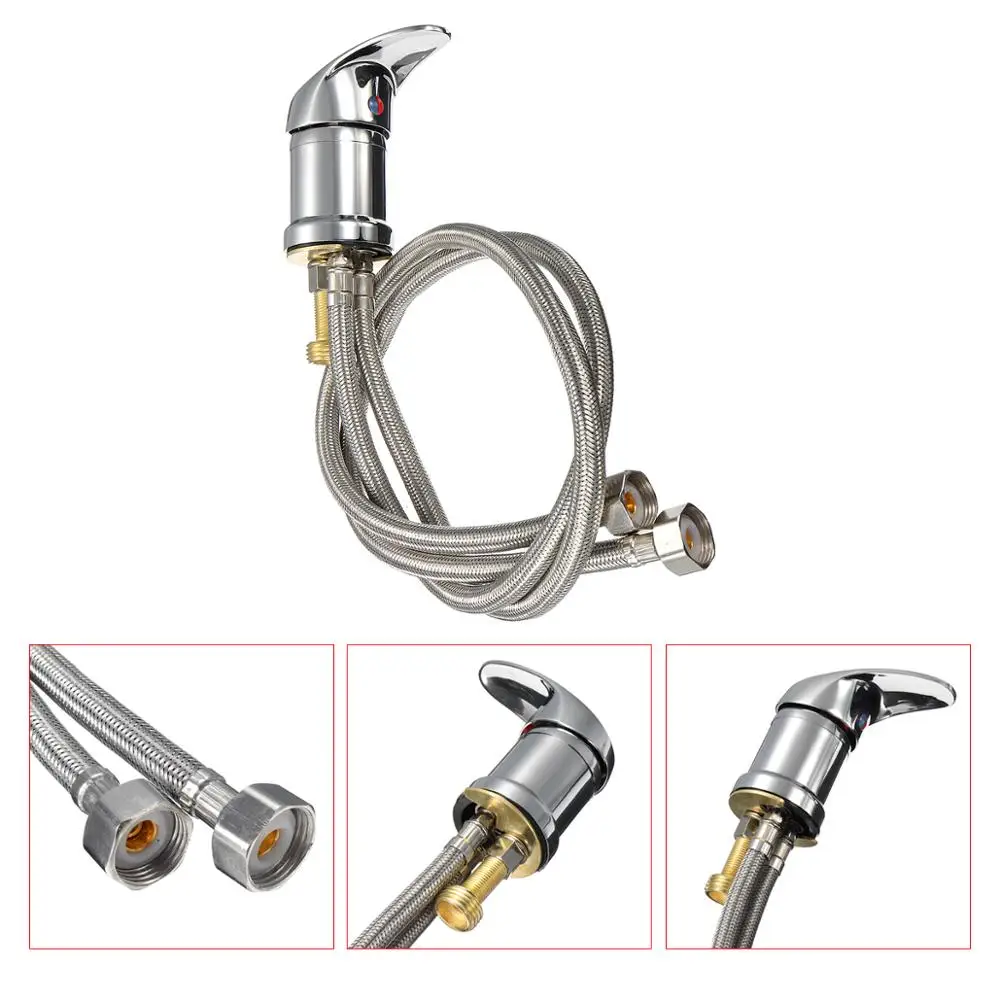 

Hot Cold Faucet Spray Hose Replacement Set Spa Beauty Salon Shampoo Bowl Sink