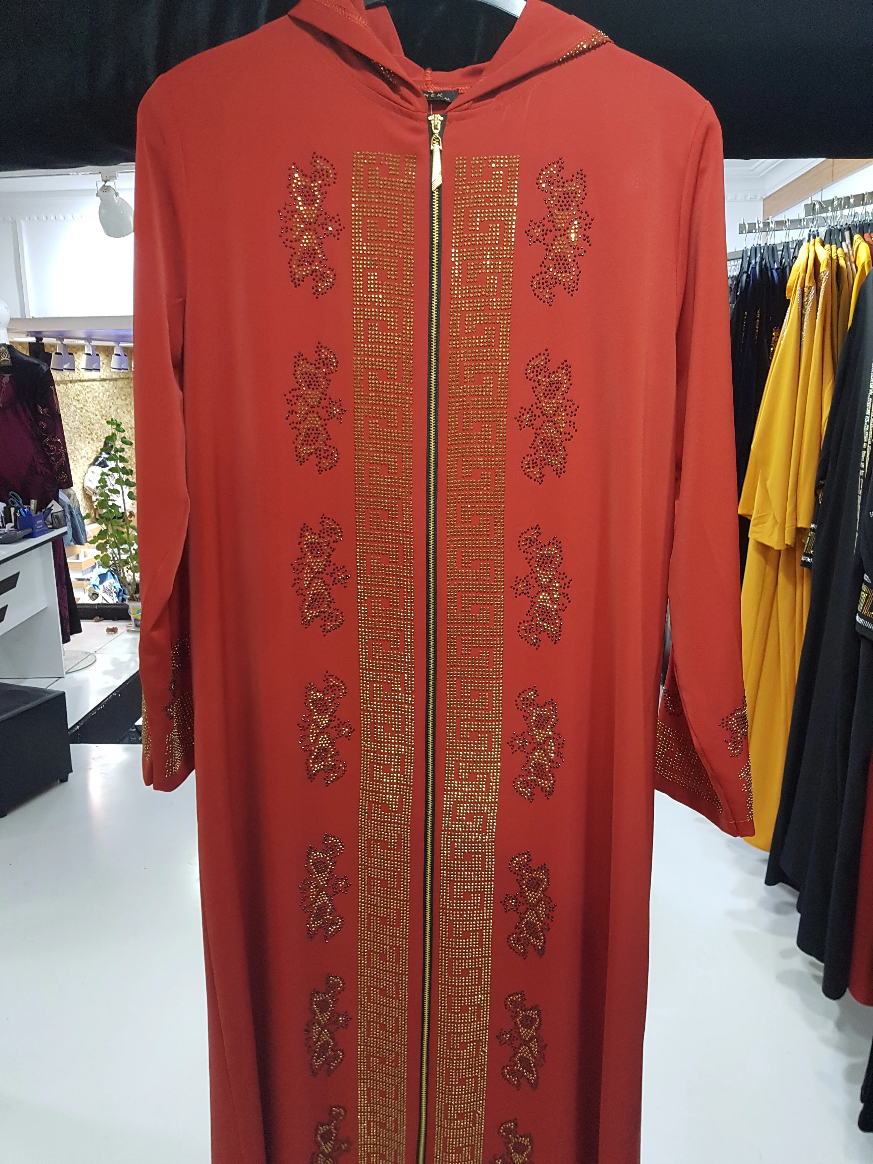 Abaya Bangladesh Muslim, Turkish Kaftan Dresses Diamond Gown Islamic Nyc Material Caftan Robe Long Sleeve Hijab Clothing Length