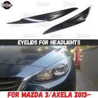 eyelids for headlights case for mazda 3 axela 2013 2015 abs plastic pads cilia eyebrows covers accessories car styling tuning